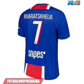 Lacne Muži Futbalové dres Paris Saint-Germain Khvicha Kvaratskhelia #7 2026-27 Krátky Rukáv - Domáci